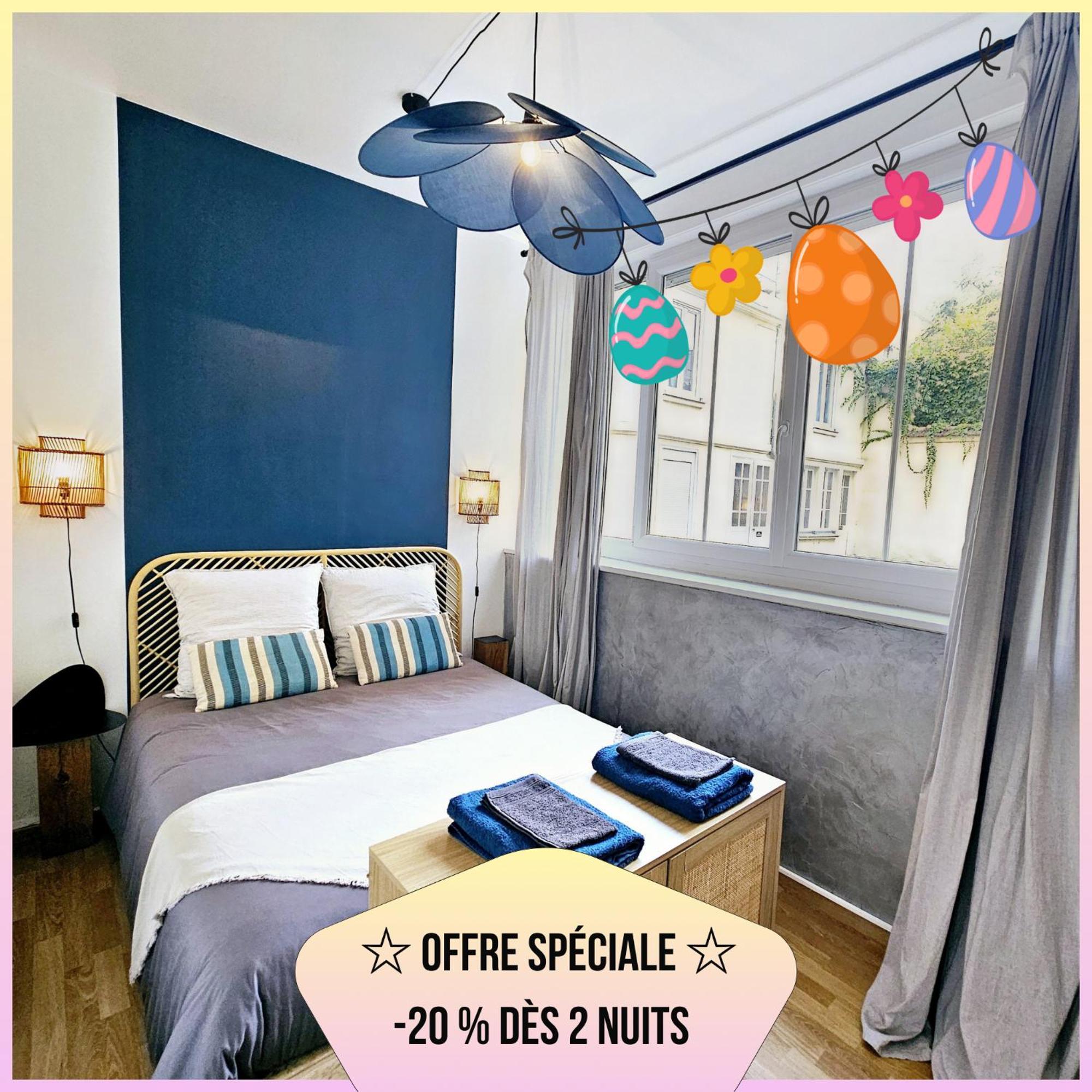 Refuge Urbain - Ideal Pro, Familles & Amis - Le Calme En Hypercentre - Wifi Haut Debit - Netflix - Machine A Laver - Gare, Cathedrale, Commerces, Restaurants & Transports En Commun A Moins De 10 Minutes A Pied Remeš Exteriér fotografie